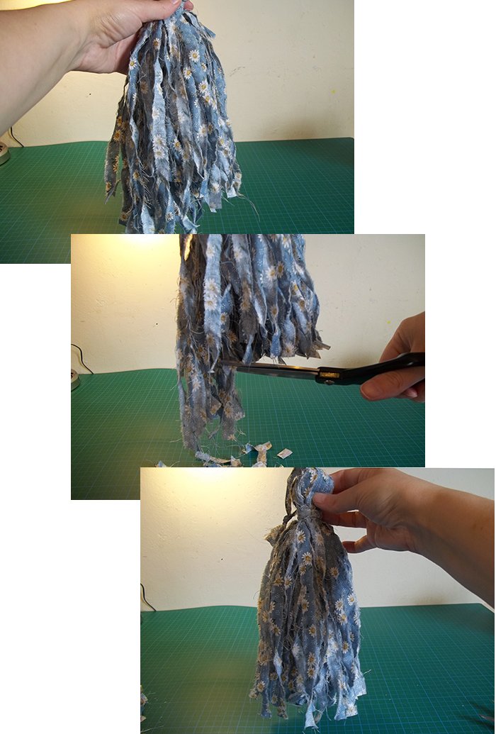 Things to make and do - Make Shabby Fabric Tassels (or Pom-poms)