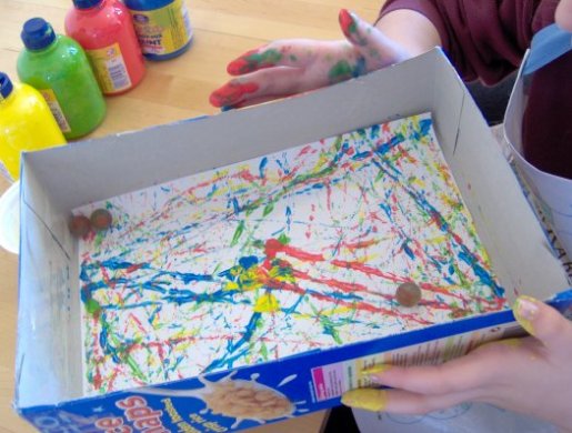 Things to make and do - art: Marble Painting