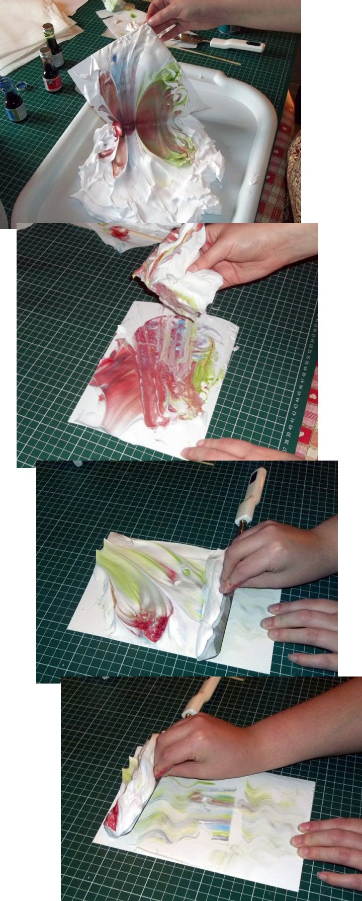 Things to make and do - Marbling with Shaving Foam