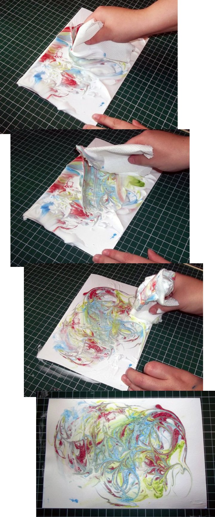 Things to make and do - Marbling with Shaving Foam