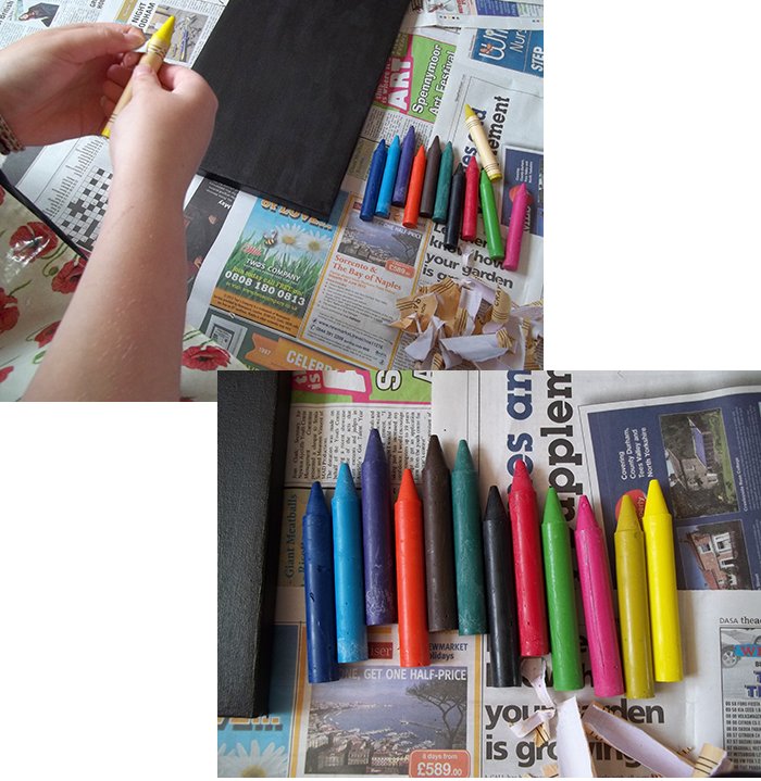 Things to make and do - Melted crayon picture